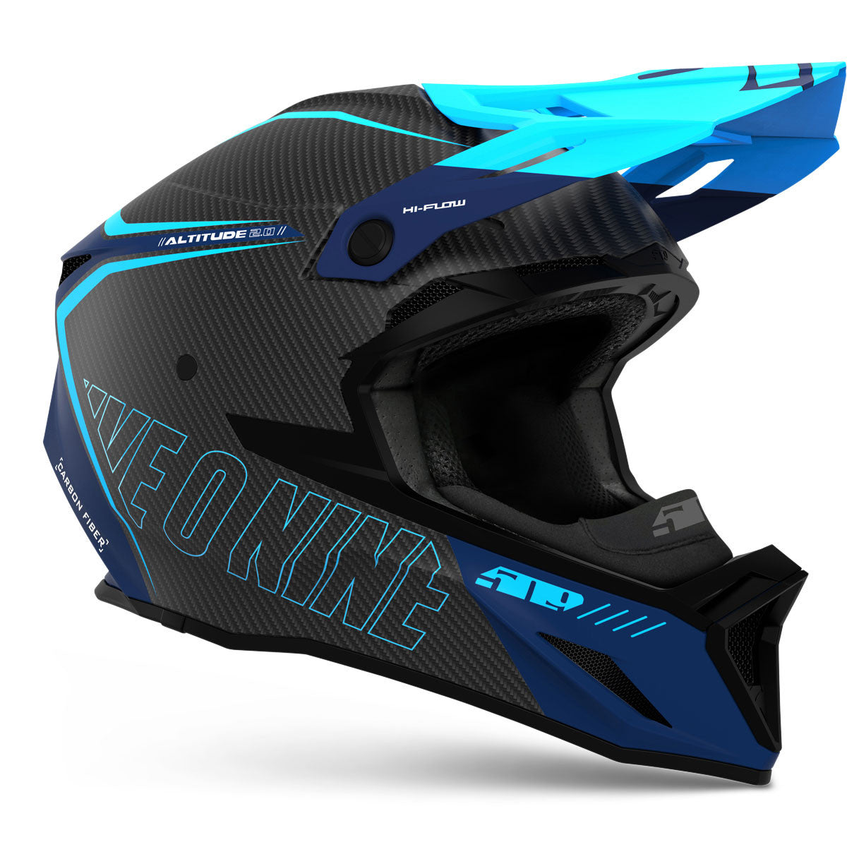 509 Altitude 2.0 Carbon Fiber 3K Snowmobile Helmet (ECE) Hi Flow