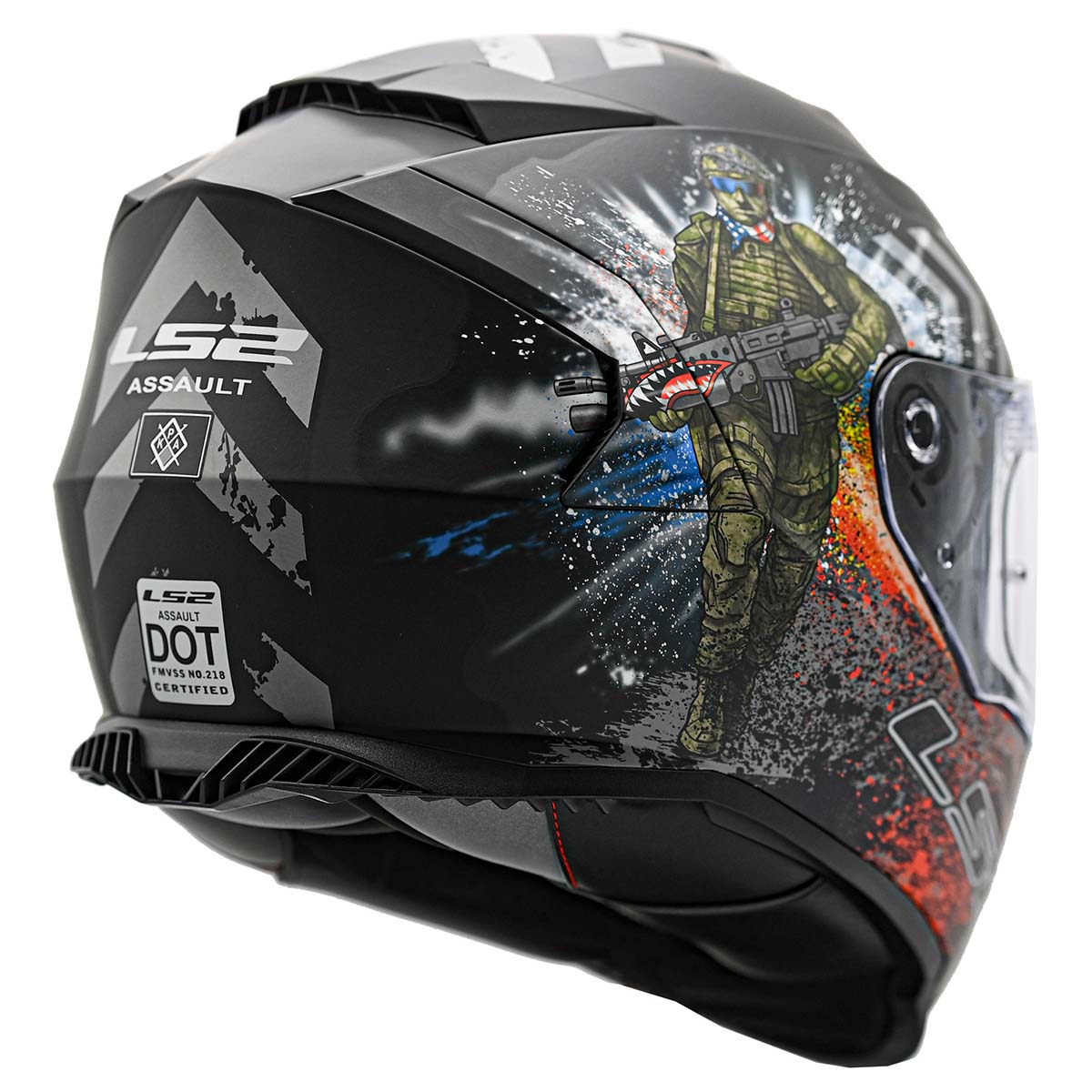 LS2 Helmets Assault Full Face Motorcycle Helmet W/ SunShield