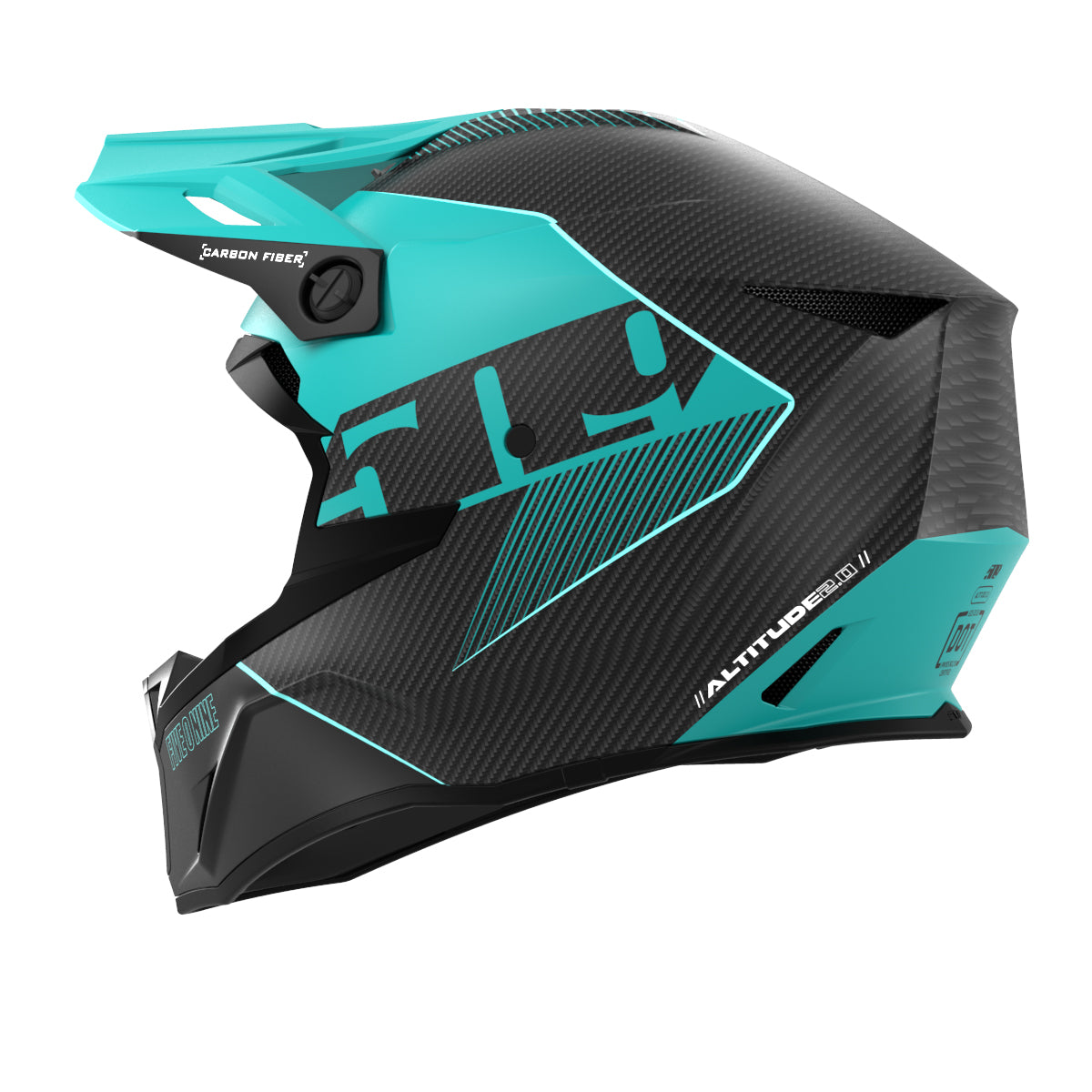 509 Altitude 2.0 Carbon Fiber 3K Snowmobile Helmet (ECE) Hi Flow