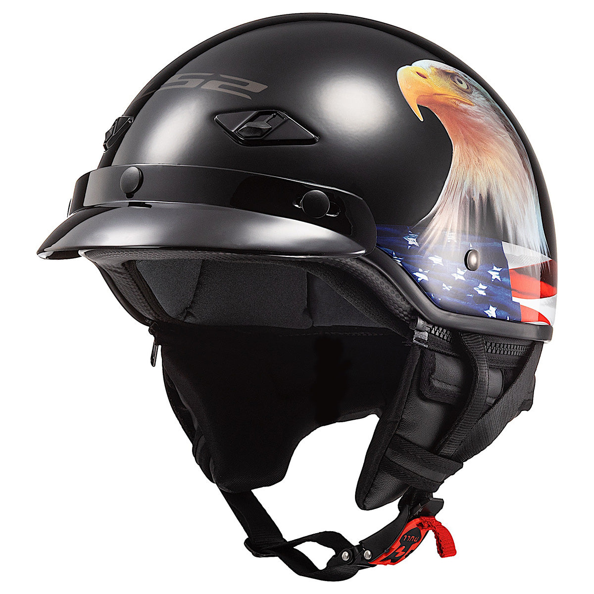 LS2 Helmets Bagger Motorcycle Half Helmet