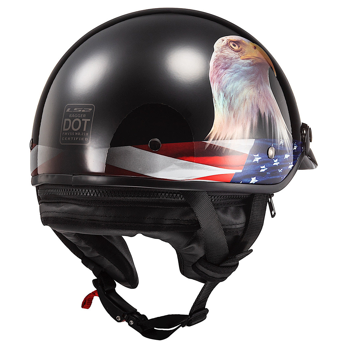 LS2 Helmets Bagger Motorcycle Half Helmet